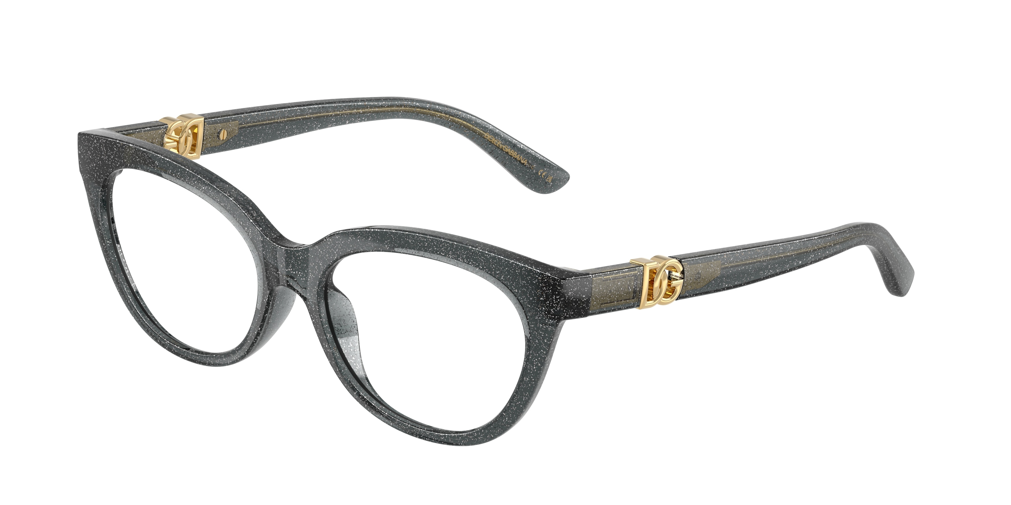 Dolce & Gabbana Enfant DX5005U 3241 Montures Optiques Injecté Noir Transparent Papillon Normale-image